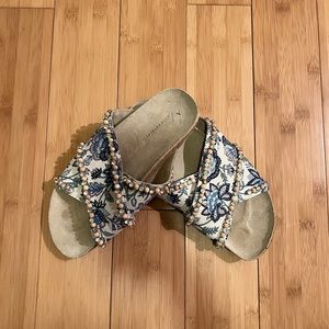 Anthropologie embellished sandals
